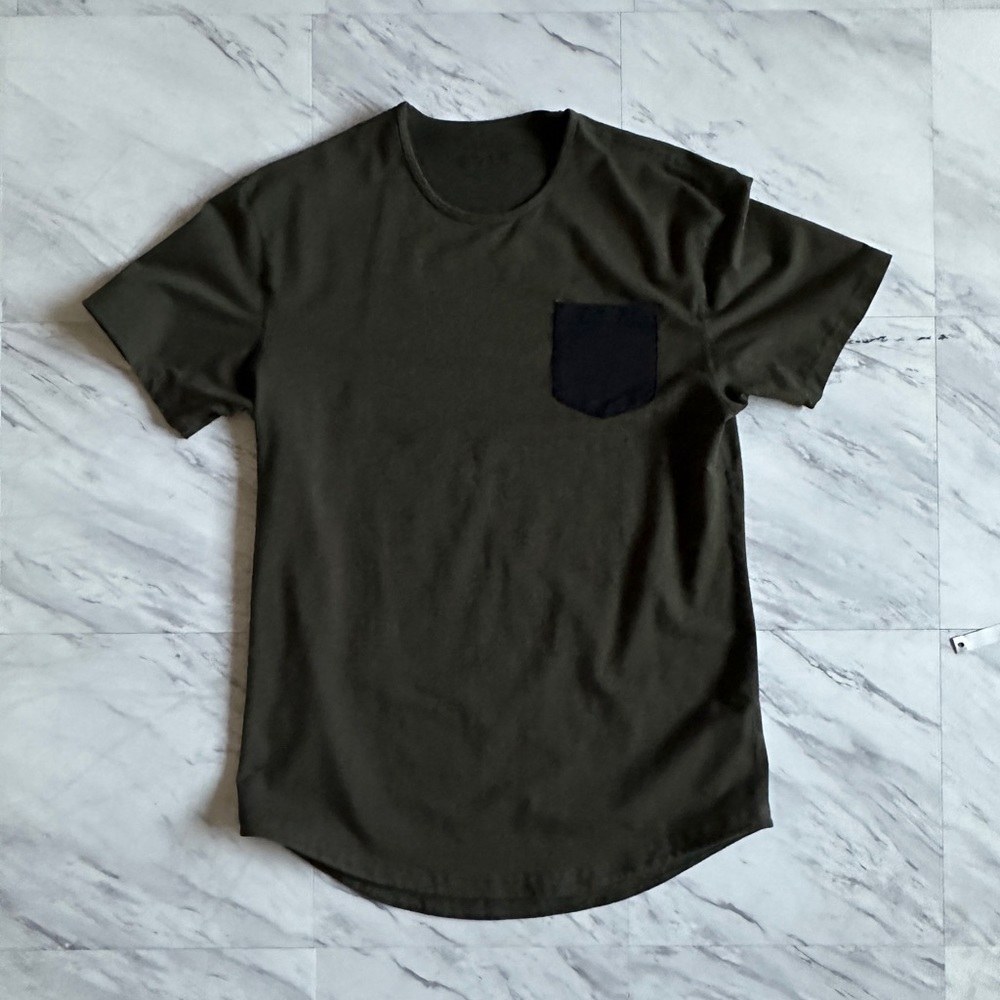 BYLT men’s drop cut t-shirt size L dark green